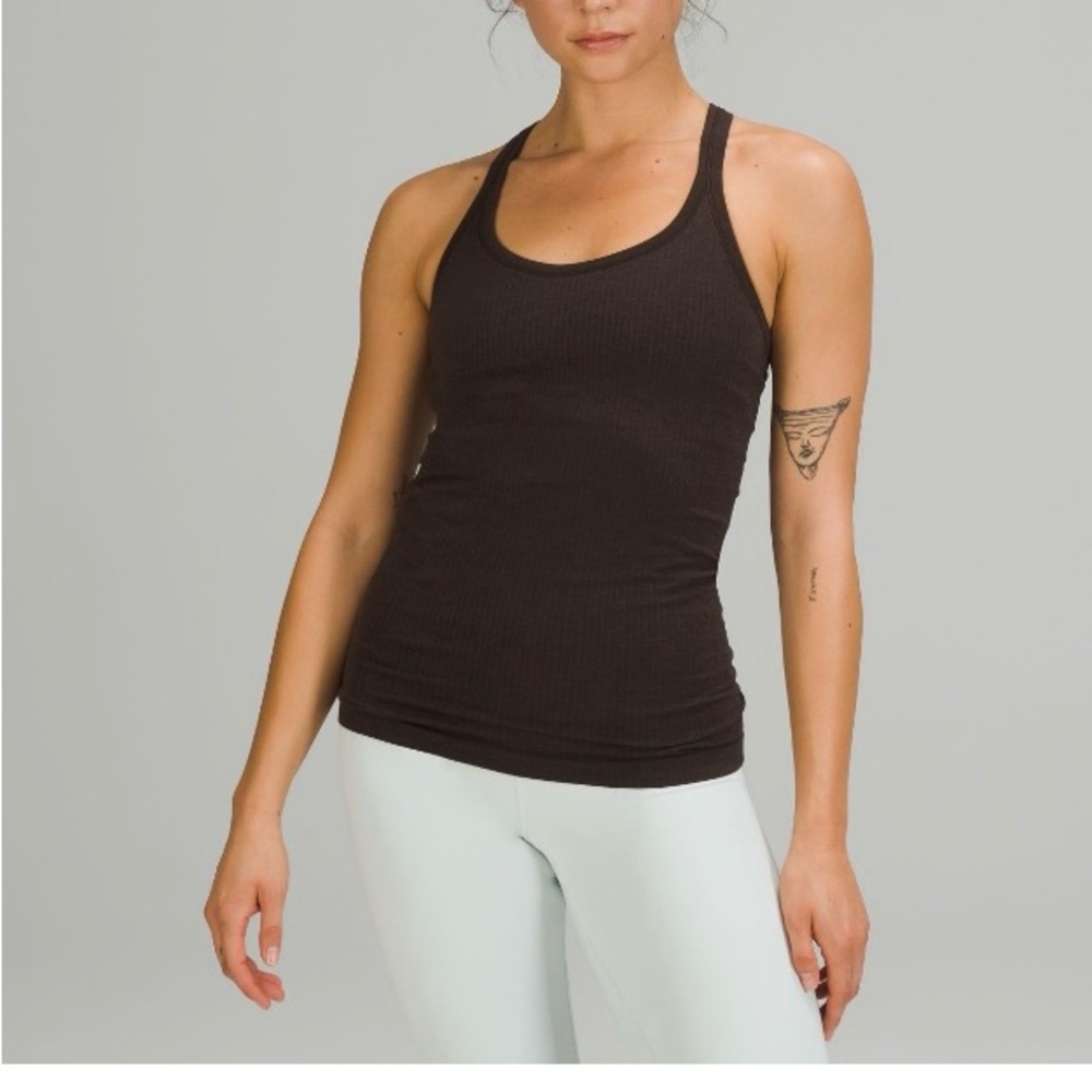 Lululemon Athletica Brown Fitted Muscle Tee Tank Top